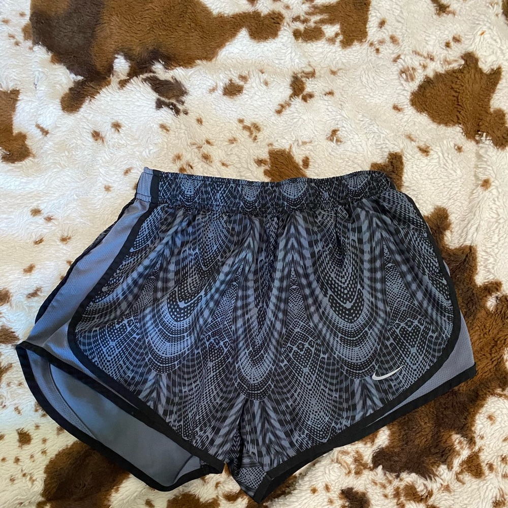 nike black and grey running shorts
